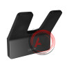 Крючок двойной Lemark SMOOTH LINE для полотенец и халатов, чёрный матовый